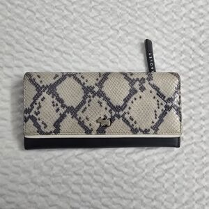 RADLEY LONDON Snake Print Wallet - Black and Cream